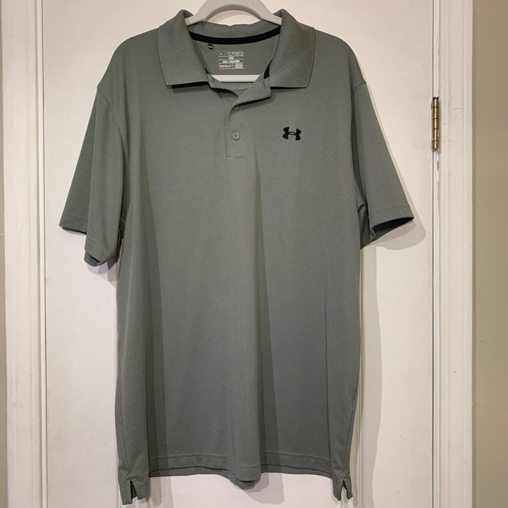 Men's Under Armour Short Sleeve Polo Gray Sz 2X